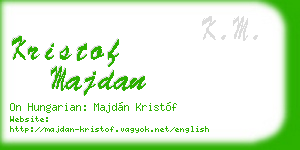 kristof majdan business card